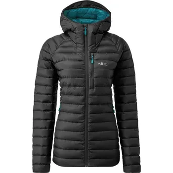 Dámská softshellová bunda Bunda Rab Microlight Alpine Long dámská Barva: Black, Velikost: UK 14 / EU 42