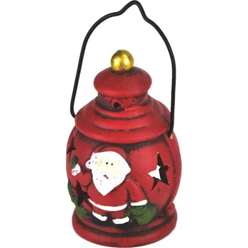 Vánoční dekorace DOMMIO Lucernička keramická na svíčku bílá