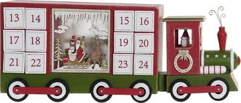 Vánoční dekorace DKD Home Decor Adventní kalendář vlak 43 x 9,5 x 17 cm