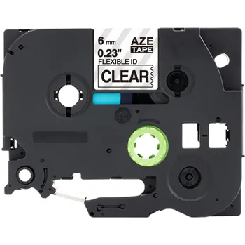 Pásek do tiskárny Alternativní páska Brother TZ-FX111 / TZe-FX111, 6mm x 8m, flexi, černý tisk / průhledný podklad