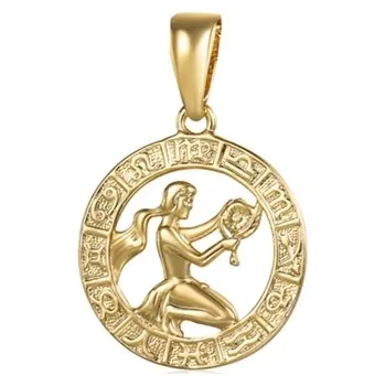 Přívěsek Stříbrný pozlacený přívěšek znamení panna STRZ0737PANZLF