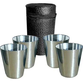 Sklenice TifanTEX GORAL 0,025 l 4 nerezové pohárky