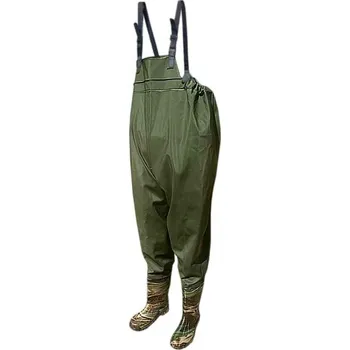 Prsačky Holínky rybářské brodivé SG hardwood oliva (brodící rybářské kalhoty s gumou na bocích a s holínkami)