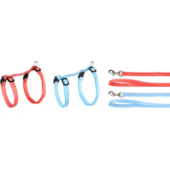 Postroj pro psa Postroj s vodítkem na kočku FLAMINGO Aiwa 1x20-35cm (MIX BAREV)