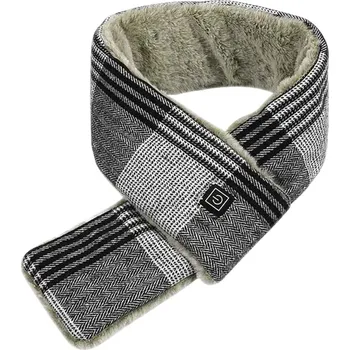 Šála USB vyhřívaná šála s powerbankou - Tmavě šedá