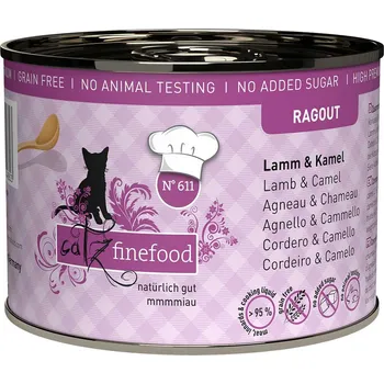 Krmivo pro kočku catz finefood Ragout No.611 jehněčí & velbloudí maso 24 × 190 g