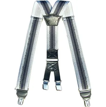 Kšandy Šle mix barva šedobílá (široké šle, dvoubarvení)