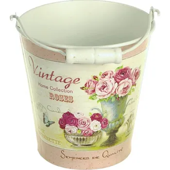 Dekorační kbelík Vintage (Levná dekorace do bytu, na chatu)