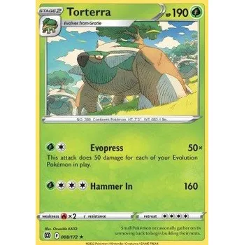 Volný čas Pokémon BRS 008/172 Torterra - Brilliant Stars Stav: Near Mint, Verze: HOLO