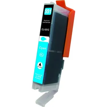 Alternativa CLI-551XL - inkoust cyan pro Canon Pixma iP7250, MG 5400/5450/6350, 13ml