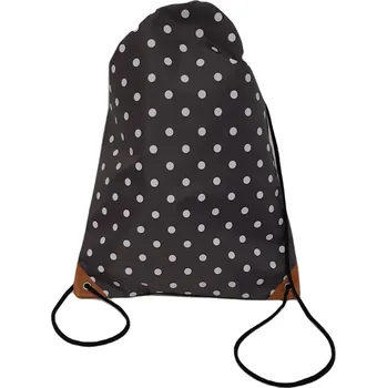 Školní sáček Inny Taška-batoh basic s puntíky béžový