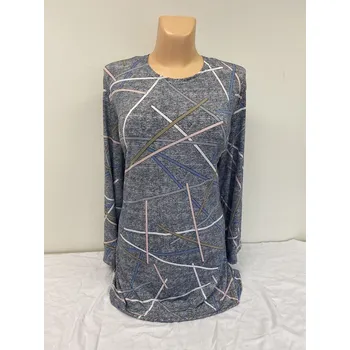 Dámská tunika halenky, Barva Šedá, Velikost XXL 48, Materiál 98% Polyester 2% Lycra