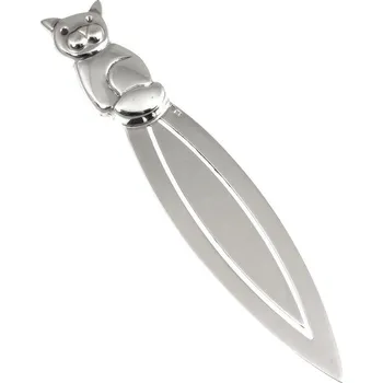Záložka ŠPERKY-NM, Stříbrná záložka kočička 198