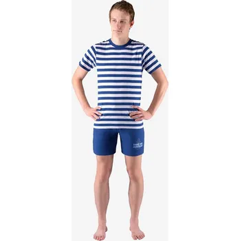 Chlapecké pyžamo GINA dětské pyžamo krátké chlapecké, šité, jednobarevné Pyžama 2022 69006P lékořice bílá 152/158