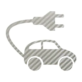 samolepka Elektro auto 002 pravá symbol zásuvka (52 - 3D karbon stříbrný) SAMOLEPKA NA AUTO, NÁLEPKA, FÓLIE, POLEP, TUNING, VLASTNÍ TEXT, TISK, AUTOSAMOLEPKY.cz, POLEPY, OBRÁZEK, LOGO, 3D STICKERS