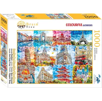Puzzle Brain Tree Puzzle Památky v barvách 1000 dílků