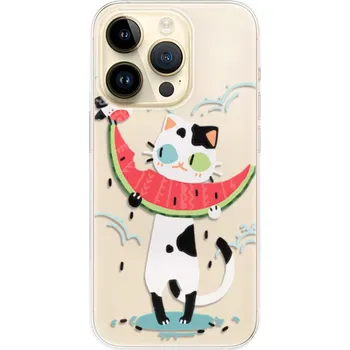 Telefonní příslušenství Odolné silikonové pouzdro iSaprio - Cat with melon - iPhone 14 Pro