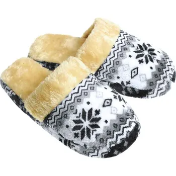Pánské pantofle TifanTEX Pánské pantofle na doma Norský vzor Vločka šedé