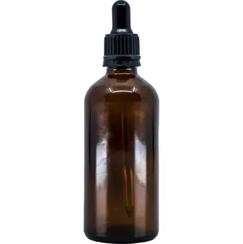 Vonný olej BEWIT Lahvička skleněná hnědá lesklá, 100 ml, černá pipeta - 5 ks