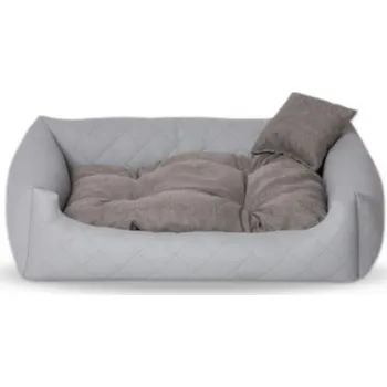 Pelíšek pro psa FANCY obdélníkový pelech pro psa, světle šedý - 65 cm x 55 cm