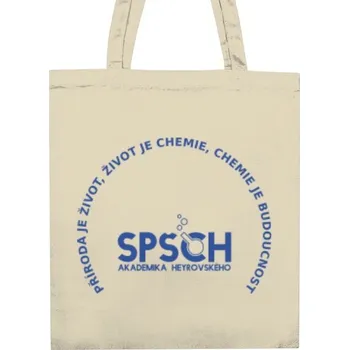 Nákupní taška Nákupní taška unisex s potiskem Nákupní taška s logem SPŠCH přírodní