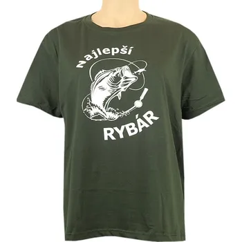 Pánské tričko Tričko Nejlepší rybář zelené (Bavlněné tričko pro rybáře)