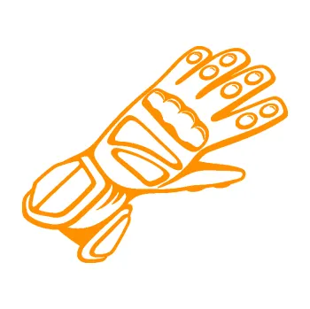 Samolepící dekorace SAMOLEPKA Motorkářské rukavice 002 pravá (06 - oranžová) NA AUTO, NÁLEPKA, FÓLIE, POLEP, TUNING, VLASTNÍ TEXT, TISK, AUTOSAMOLEPKY.cz, POLEPY, OBRÁZEK, LOGO, SAMOLEPKY