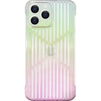 Pouzdro na mobilní telefon Transparentní zrcadlový kryt s výřezy pro iPhone 13 Pro Max - duhový