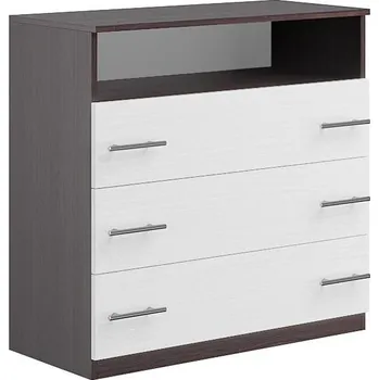 přebalovací pult a komoda Casarredo Komoda 3S SANTOS wenge/bílá