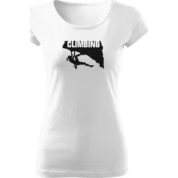 Dámské tričko Tričko s potiskem Lezení v srdci dámské