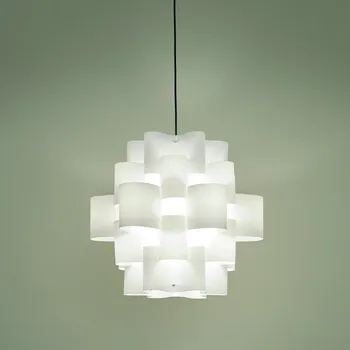 Quadrifoglio Group Sun, designové svítidlo z bílého textilu, 1x16W LED E27, průměr 50cm