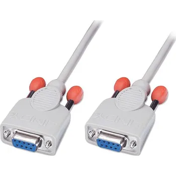 Elektrická zásuvka LINDY sériový kabel [1x D-SUB zásuvka 9pólová - 1x D-SUB zásuvka 9pólová] 2.00 m bílá