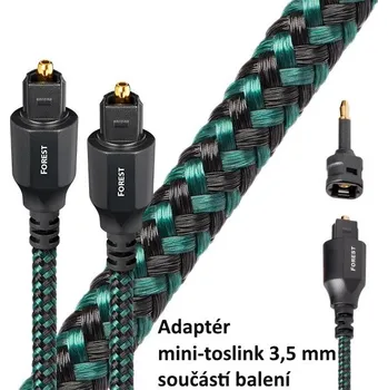 Audio kabel AudioQuest Forest Optilink Toslink (+ 3,5 mm mini adaptér) Délka /m: 1,5
