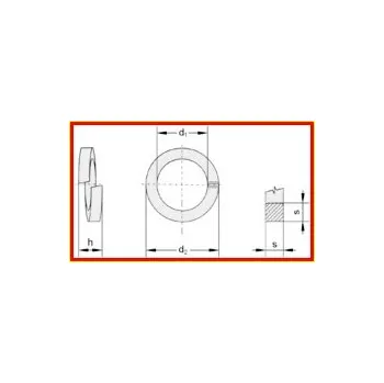Matice Podložka pérová pro M24 ZINEK DIN 7980 (Pérová podložka DIN 7980)