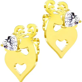 Náušnice BRUNOshop.cz Náušnice SOB se SRDÍČKEM GOLD