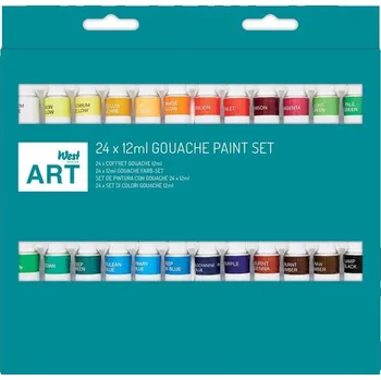 Vodová barva WEST DESIGN PRODUCTS LIMITED Kvašové barvy Artiste sada (24x12ml)