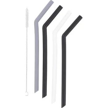 PO BOX Silikonová zahnutá brčka 5 ks