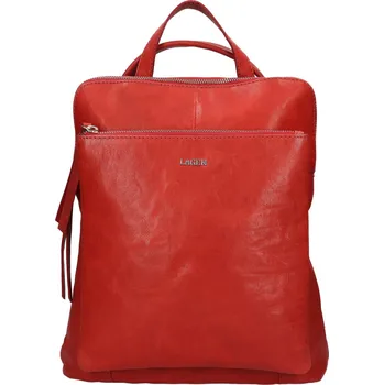 Městský batoh Dámská kožená batůžko-kabelka Lagen Jassika - červená