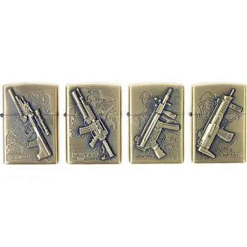 Zapalovač Benzinové zapalovače 4ks Samopaly (4 zapalovače v dárkovém balení)