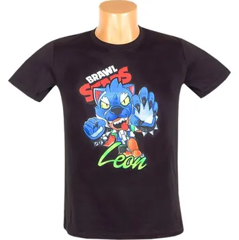 Dětské tričko Brawl stars Leon černé velikost 122 (Brawl stars Tričko pro děti, nejlepší cena)