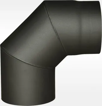 Kouřovod Eurometal Koleno kouřové 160 mm / 90 st. 1,5 mm černé