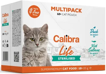 Krmivo pro kočku Calibra Cat Life kapsička Sterilised Multipack Duck/Salmon 12x 85 g