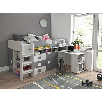 Dětská postel Patrová postel Toledo 1 Barevné provedení: bílá/šedá