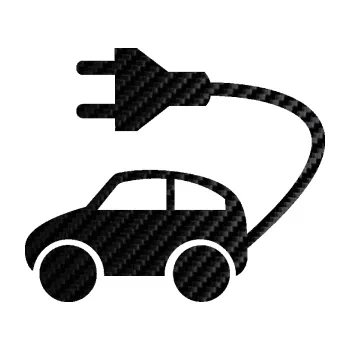 samolepka Elektro auto 002 levá symbol zásuvka (50 - 3D karbon černý) SAMOLEPKA NA AUTO, NÁLEPKA, FÓLIE, POLEP, TUNING, VLASTNÍ TEXT, TISK, AUTOSAMOLEPKY.cz, POLEPY, OBRÁZEK, LOGO, 3D STICKERS