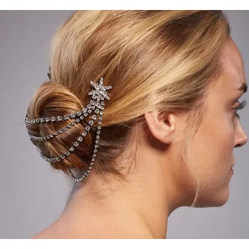 Souprava šperků B-TOP Módní trojitý hřeben do vlasů s krystaly Hvězda