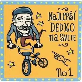 Podtácek GiftyCity GIFTY CITY Podtácek 11 cm, keramika, Najlepší dedko (SK)