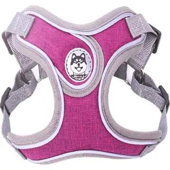 Postroj pro psa Postroj s reflexními prvky a vodítko pro psy Barva: Fialová, Velikost: M