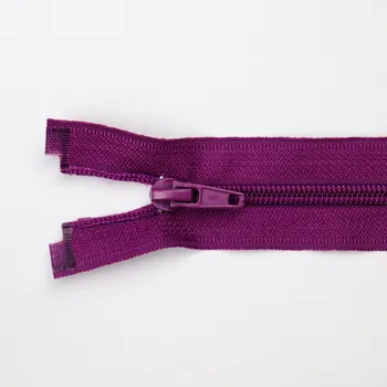 Zip Pro Háčkování Spirálový zip dělitelný 60 cm fuchsiově fialový