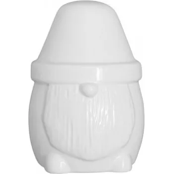 Vánoční dekorace Keramická dekorace Mister Santa White 14,5 cm