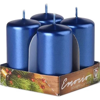 Svíčka Emocio Adventní válec 4 x 7,5 cm 4 ks
